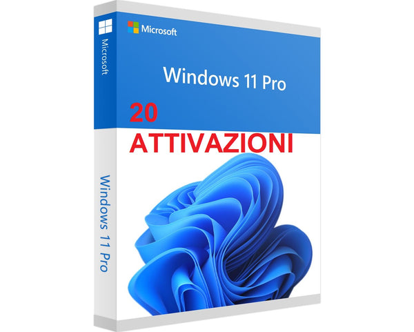 WINDOWS 11 PRO PROFESSIONAL LICENZA PER 20 POSTAZIONI ATTIVAZIONE ONLINE