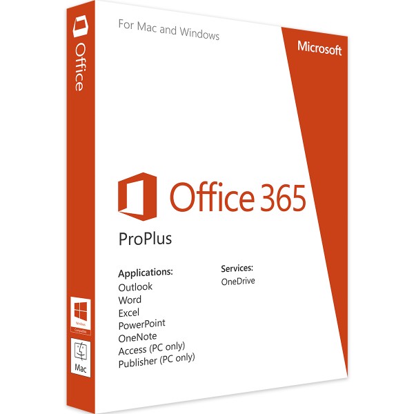 OFFICE 365 PRO PLUS (WINDOWS & MAC) 5 DISPOSITIVI 1 ANNO